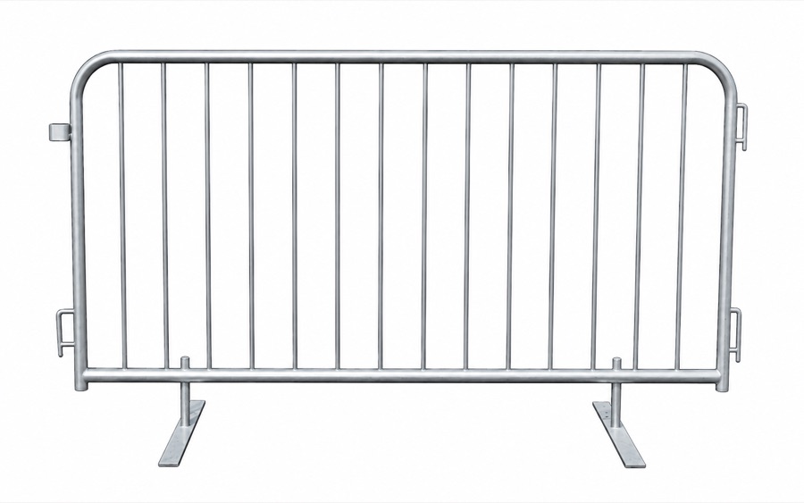 Bike rack barricade, 43 inch tall galvanized steel grid frame